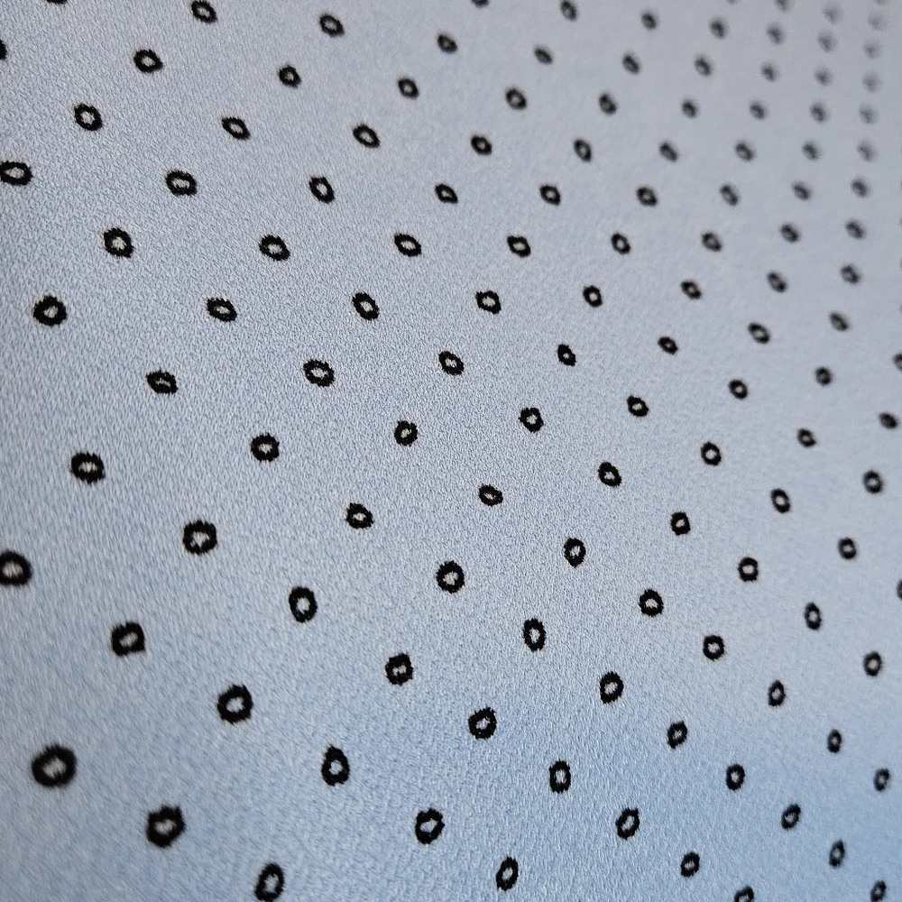 Elle Light Blue With Polka Dots Women's Top - Size Large - Picture 2 of 5